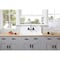 Gourmetier GKTA3620198 36-Inch Solid Surface Top-Mount Kitchen Sink with Backsplash, Matte White GKTA3620198 - alternate 5